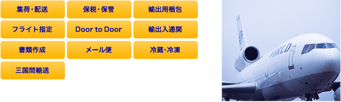 主な航空貨物輸送サービス